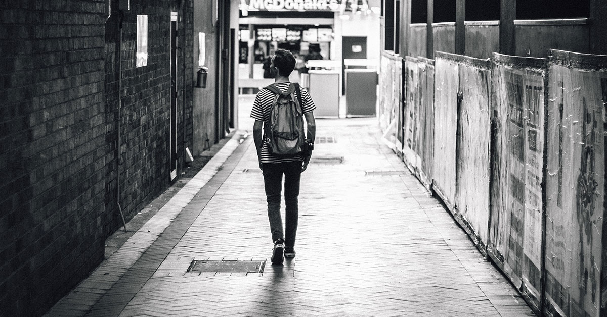 Boy in alley