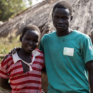 Grace Aciro with her family in Loigolo village in Alaa Parish, is located in the extreme north of Lamwo district in northern Uganda.