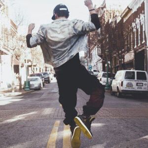 Man dancing in street